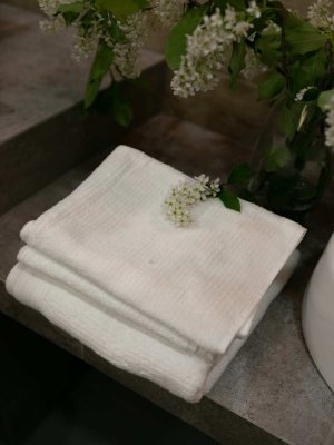 полотенце махровое imperial кремовое (48 × 80, кремовый)